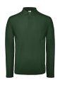 Heren Polo Lange Mouw B&C ID.001 Bottle Green